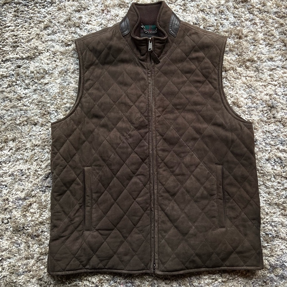Golden Bear Sportswear Silverado Genuine Leather Quilted Vest